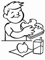 Lunch Coloring Pages Easily Print sketch template