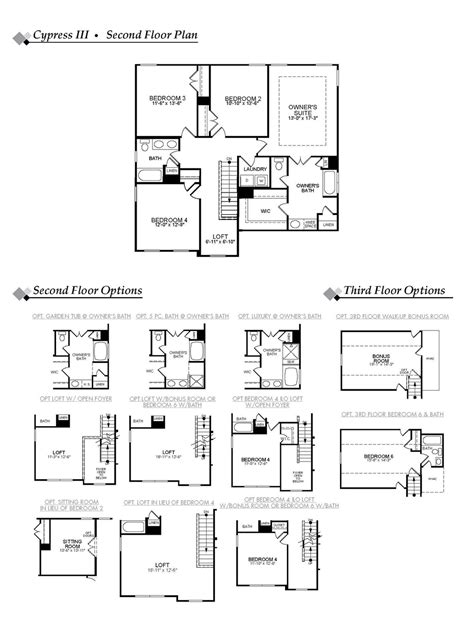 cypress iii floor plan linkside  timberlake eastwood homes
