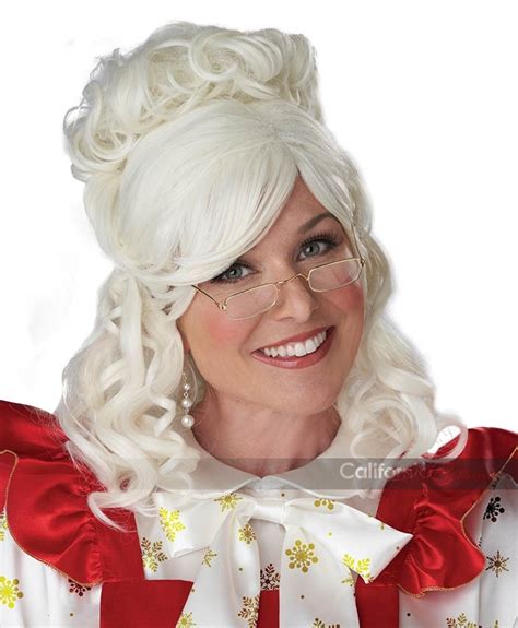 mrs claus wig and bun clip california costumes