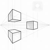 Perspective Drawing Point Two Cube Learn Basics Drawings Kavalenkava Shutterstock sketch template