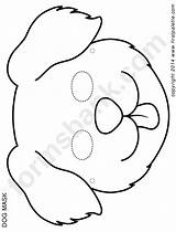 Mask Dog Coloring Template Pdf Advertisement Printable sketch template