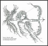 Burnell Colouring Norma Zentangle Tangles Drawings Elves Archeress Fairies Drawing sketch template