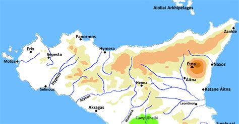 Map Of Greek Sicily 5th Century Bce Illustration World History