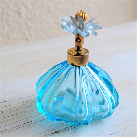 beautiful blue vintage perfume bottle  delicate vintag flickr
