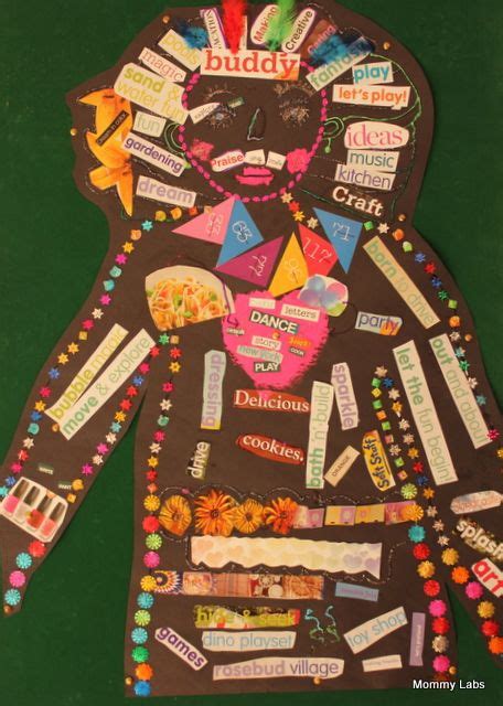 Collaging A Self Portrait With Magazine Cuttings And Mixed