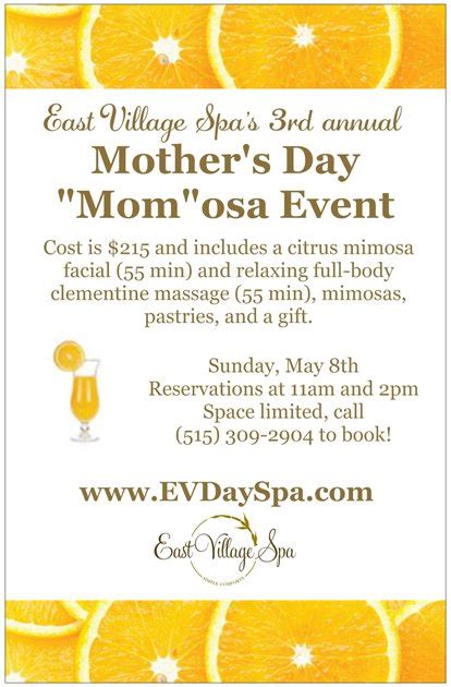 mothers day  momosa event  east village spa east village spa blog
