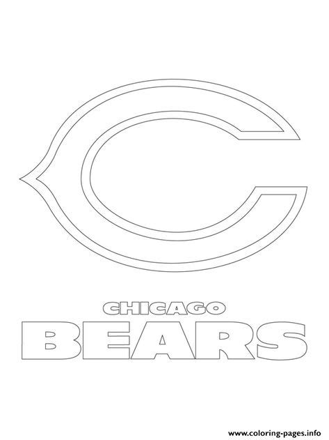 chicago bears logo football sport coloring pages bear coloring pages
