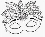 Carnaval Mascaras sketch template