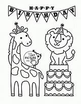 Coloring Birthday Happy Pages Funny Nana Dad Printable Kids Animals Animal Color Wuppsy Holiday Printables Mom Dog Card Print Getcolorings sketch template