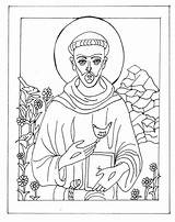 Francis St Assisi Coloring Pages Saint Colouring Popular Feast sketch template