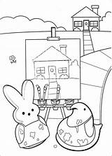 Peeps Coloring Pages Marshmallow Printable Para Colorear Pintar Dibujos Bunny Painters Chick Kids Imprimir Online Easter Print sketch template