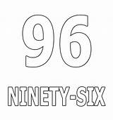 Number Ninety Numbers Pages Six Coloringpagesonly Coloring sketch template