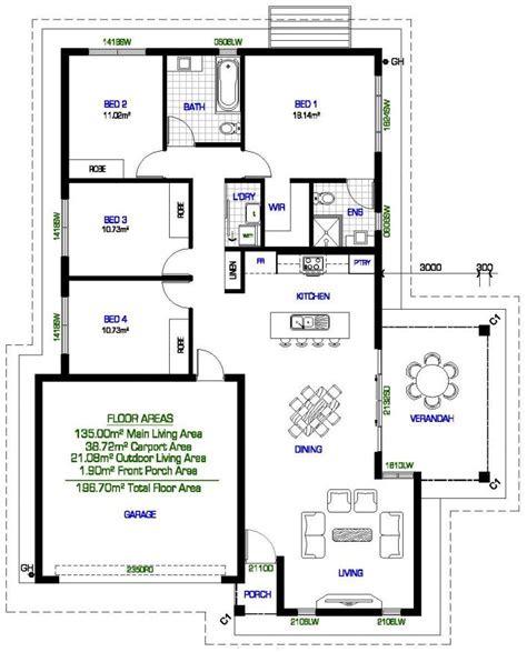 floor plan   house   bedroom   attached living area including  kitchen