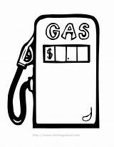 Pump Gas Petrol Clipart Colouring Pages Cliparts Clip Library Gif Favorites Add sketch template