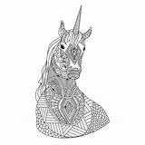 Mandalas Unicornios Licorne Unicornio Mandala Imprimir Pegasus Dibujar Zentangles Coloriage Patterned Coloriages Drawn sketch template