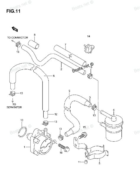 suzuki df outboard motor qa  parts diagrams fuel filter wiring