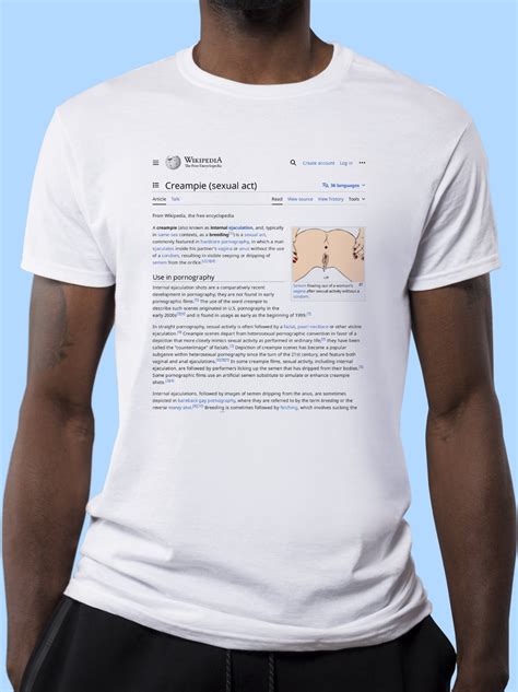 Creampie Sexual Act Wikipedia T Shirt
