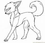 Coloring Pages Wolf Fox Anime Printable Girl Drawing Cute Animal sketch template