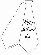 Fathers Card Coloring Happy Father Printable Cards Templates Tie Template Greeting Dad Necktie Making Ties Kids Color Print Cut Crafts sketch template