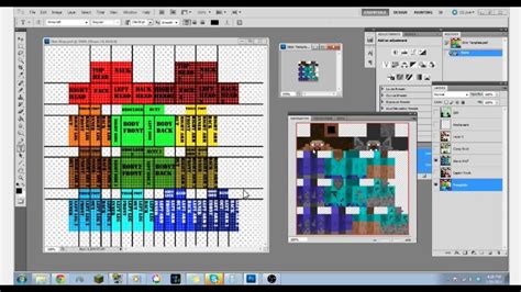 1 8 Minecraft Skin Template And Map Youtube