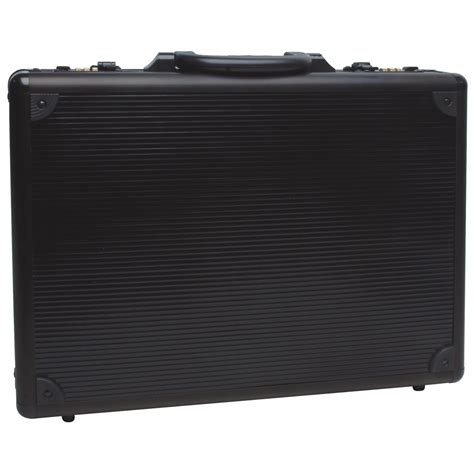 roadpro  black aluminum briefcase