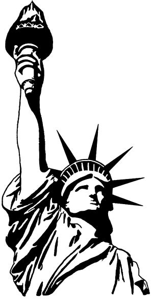 Statue Of Liberty Drawing Outline Free Download On
