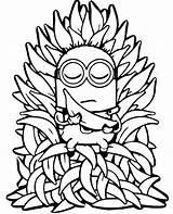 Minions Coloring Print Bananas Pages Minion Colouring Topcoloringpages Banana sketch template