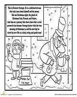 Christmas Carol Pages Dickens Scrooge Charles Coloring Ebenezer Book Colouring Man Color Mickey Cold Worksheet Worksheets Story Muppets School Education sketch template