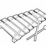 Xylophone Coloring Pages sketch template