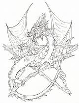 Coloring Pages Wiccan Adults Adult Dragon Book Pentagram Books Hobgoblin Pagan Color Printable Shadows Getcolorings Getdrawings Coloriage Witch Br Google sketch template