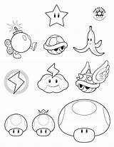 Mario Coloring Pages Kart Wii Items Super Saw When Colouring Tmk Presents Kleurplaat Sheets Topic Pointless Afraid Gonna Bump Another sketch template