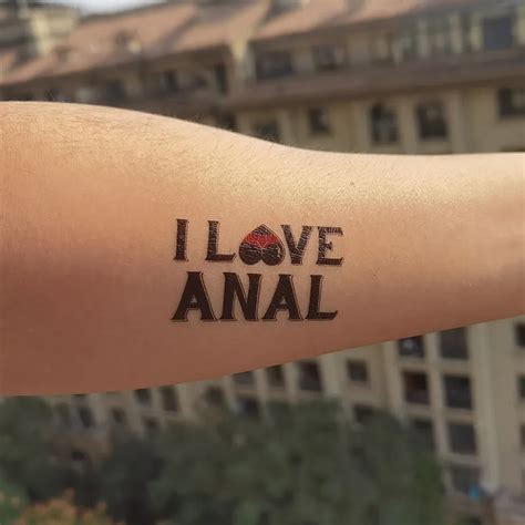 I Love Anal – Cuckold Temporary Tattoo Fetish For Hotwife Cuckold