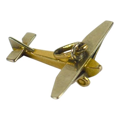 French Airplane Gold Charm For Sale At 1stdibs