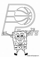 Coloring Pacers Pages Detroit Pistons Indiana Nba Spongebob Print Browser Window Maatjes sketch template