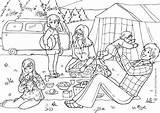 Colouring Camping 1970s Pages Activity History Original sketch template