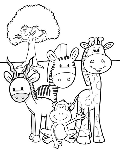 animal coloring pages  kids zoo animal coloring pages jungle