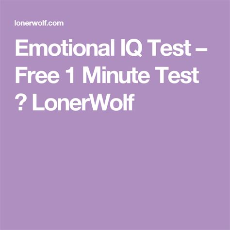emotional intelligence eq test free 1 minute test emotional