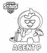 Stars Agent Coloring Brawl Pi Barley Pages sketch template
