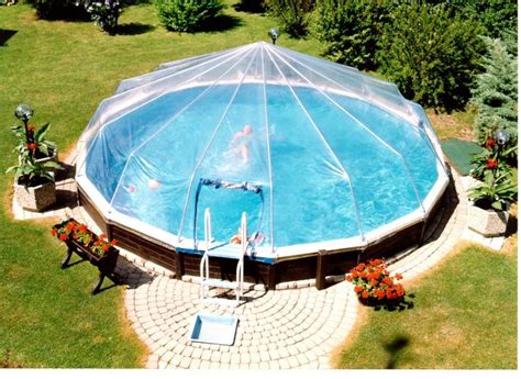 soft pool attached sun dome   ground pools backyard pool