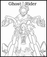 Ghost Rider Coloring Pages Chibi Draw Print Library Clipart sketch template
