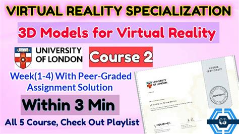 3d Models For Virtual Reality Coursera All Quiz Answers Virtual