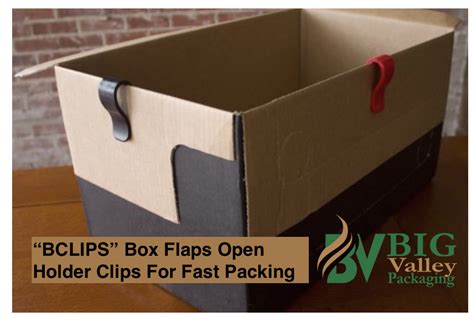 bclip box flap holders  flaps  open plastic box clip carton