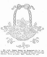 Baskets Embroidery sketch template