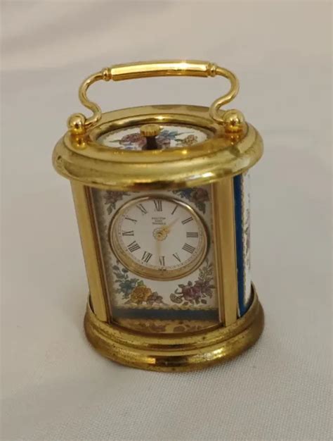 vintage halcyon days enamel carriage clock   picclick uk
