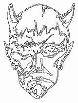 Coloring Halloween Pages Draw Devil Library Clipart Popular Line sketch template