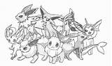 Eevee Evolutions Sylveon Eeveelutions Ryu Pokémon Pikachu sketch template