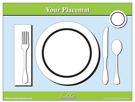 printable table setting placemats printable word searches