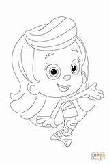 Coloring Guppies Bubble Molly Pages Getcolorings Drawing Presenting Herself sketch template