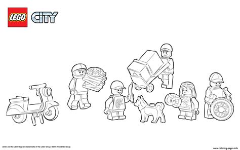 lego city square skooter pizza dog coloring page printable