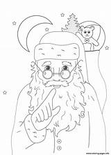 Coloring Santa Christmas Whispering Pages Printable sketch template